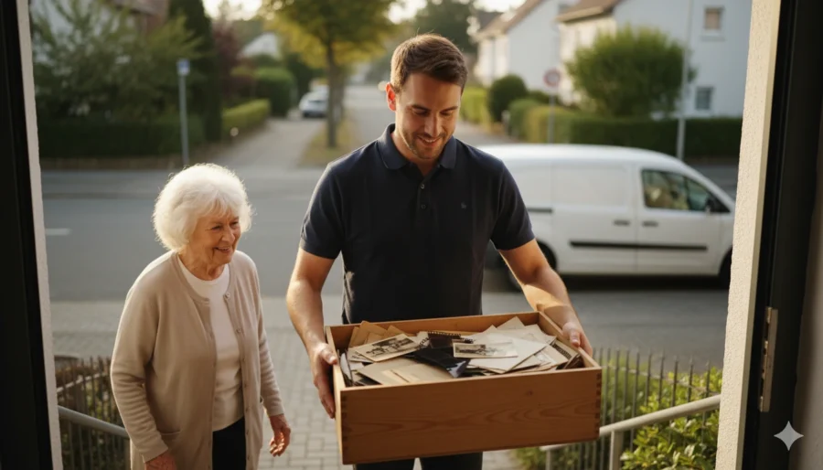 Hauseigener Kurier: SCANADO Kurier liefert Medien zurück. Scanado Kurier Liefert Medien Zurück.